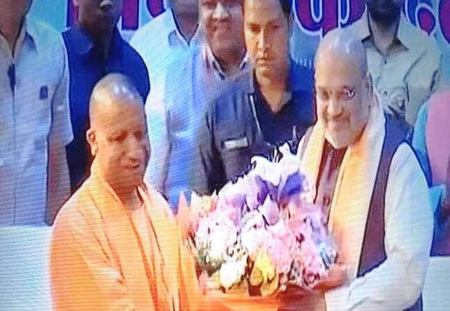 Yogi Adityanath elected leader of BJP Legislature Party in presence of Amit Shah, will be sworn in as CM tomorrow