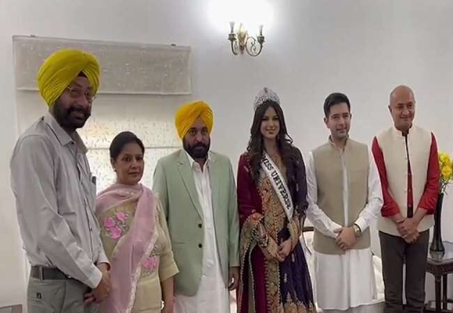 Miss Universe Harnaz Kaur Sandhu met Punjab CM Bhagwant Mann, said this on Hijab controversy