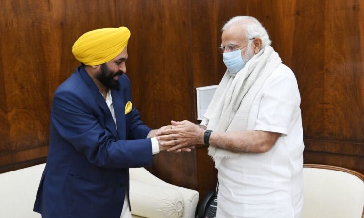 New Punjab Chief Minister Bhagwant Mann meets Prime Minister Narendra Modi